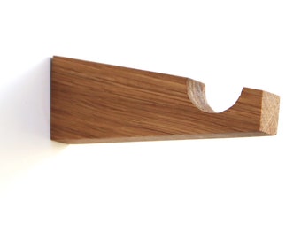 Moderne houten wandhaak, eiken decoratieve muurhaak