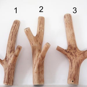Unique Oak Branch Wall Hook, Rustic Wooden Coat Hook, Double Wall Hanger