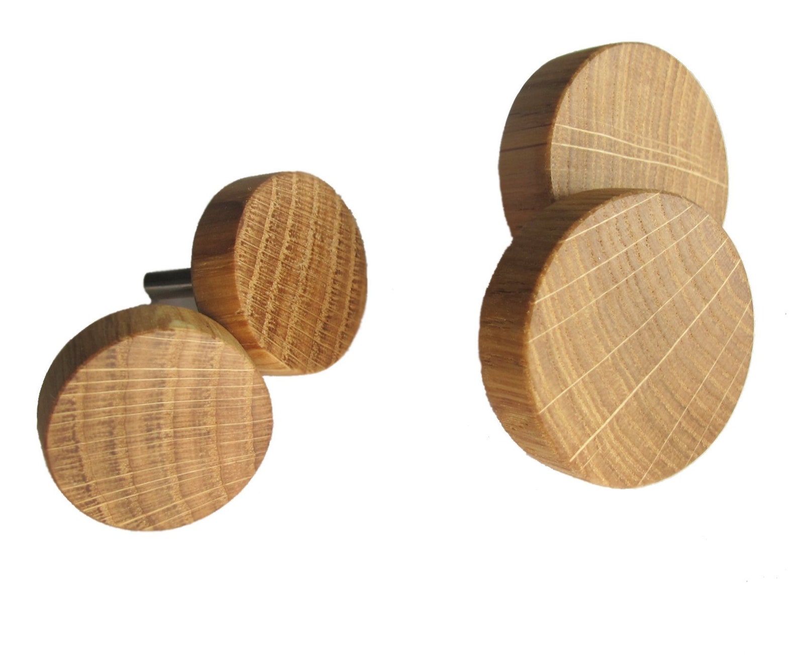 Oak Wood Drawer Knobs Set of 2 Wooden Knobs Rustic Etsy