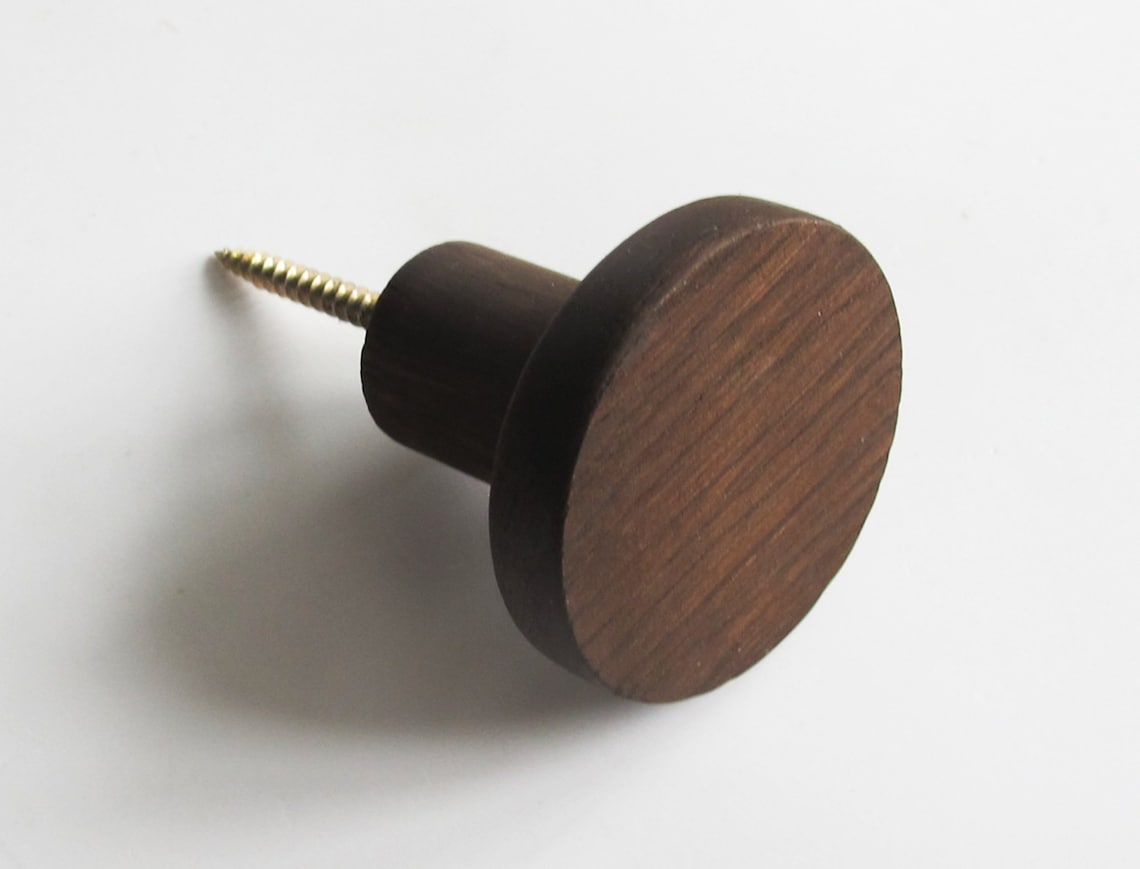 Modern Round Wall Hook Wooden Coat Hook Wood Towel Hook Etsy