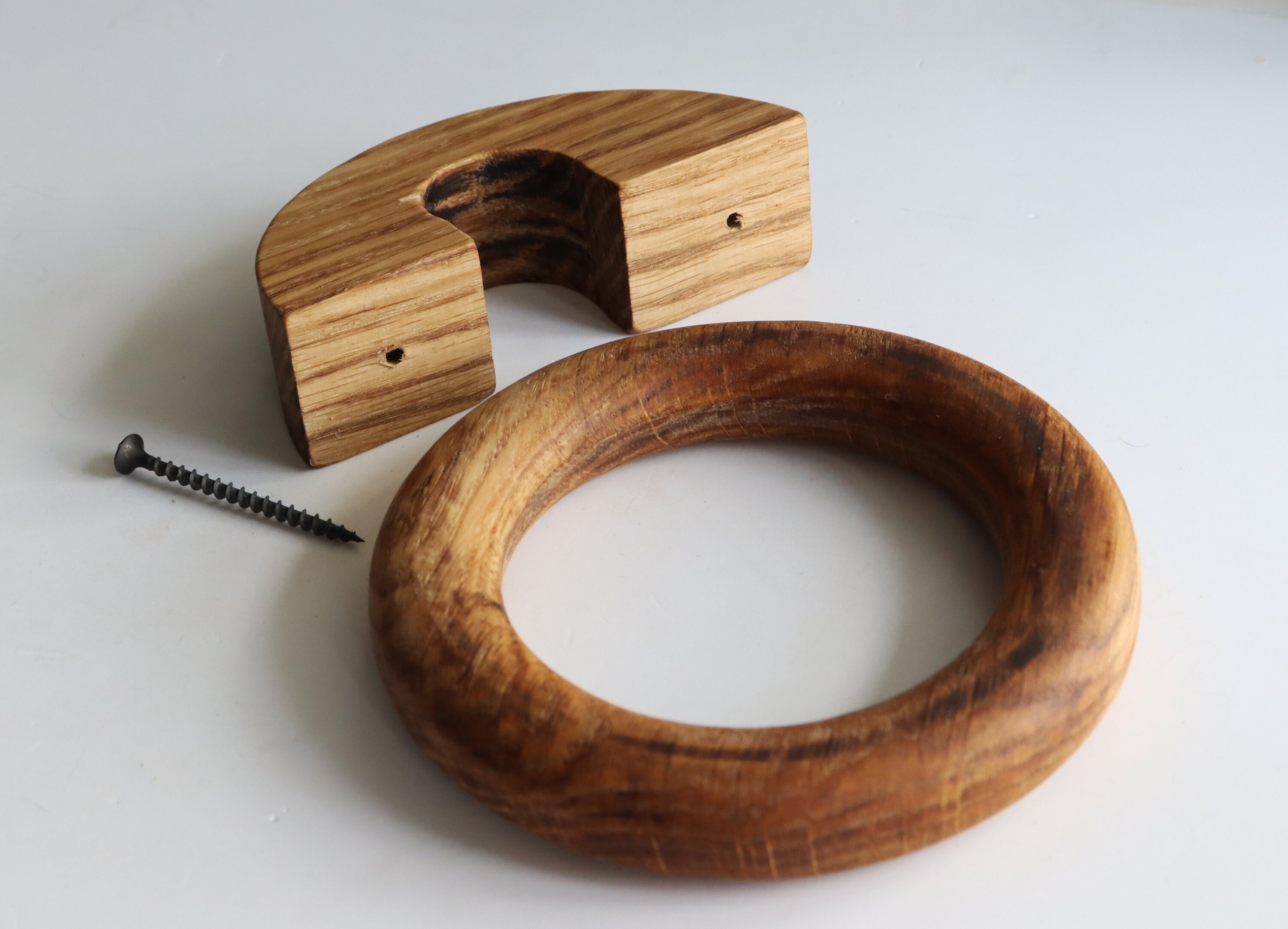 Rustic Door Handle Oak Wood Door Pull Wooden Door Knock Etsy