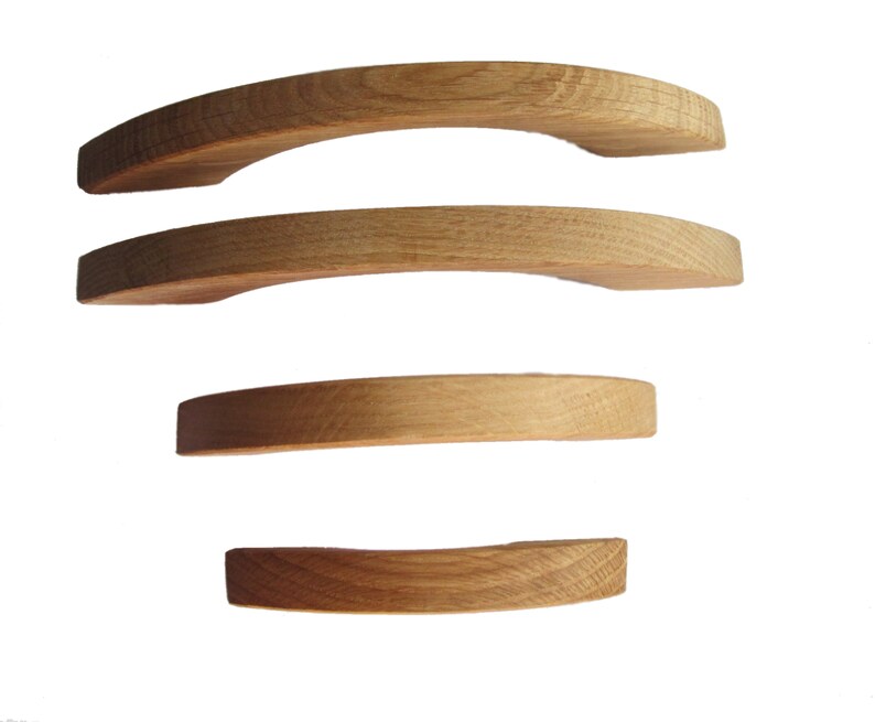 Pair Oak Wood Drawer Pulls Rustic Pulls Modern Etsy