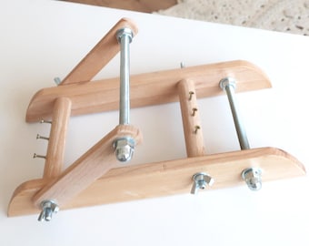 Telar de cuentas de madera: máquina de tejer cuentas ajustable y hecha a mano