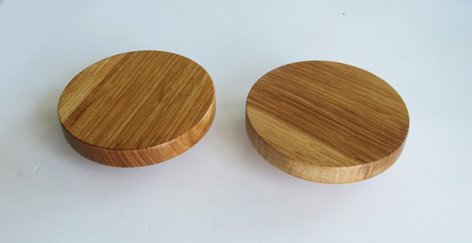 Large Round Wooden Knobs 3.9 Set of 2 Modern Etsy