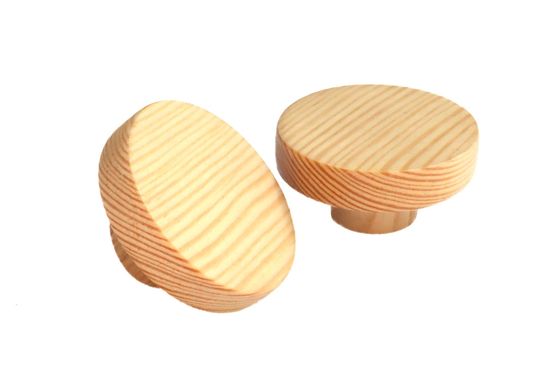 Rustic Drawer Knobs Pair Pine Wood Knobs Wooden Etsy