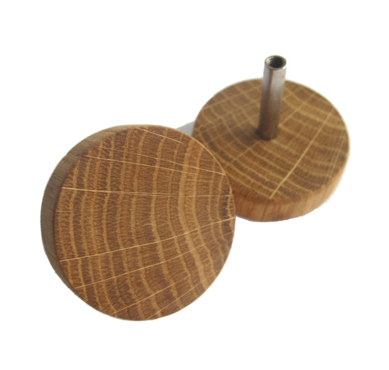 Oak Wood Drawer Knobs Set of 2 Wooden Knobs Rustic Etsy