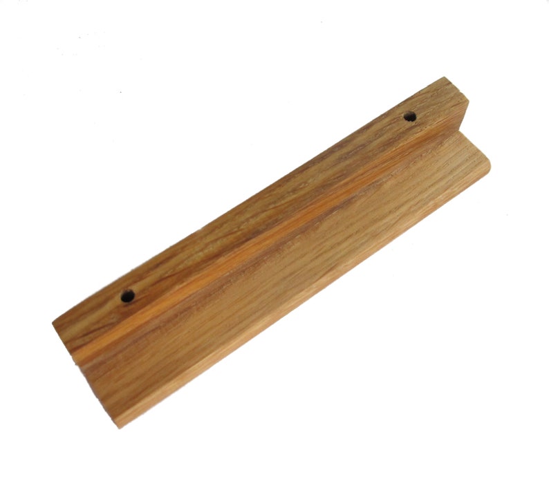 Set of 2 Modern Pulls Oak Wood Drawer Handles Wooden Etsy