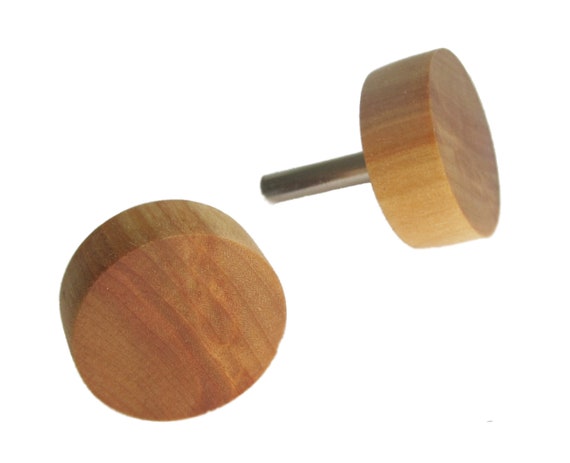 Set Of 2 Cabinet Drawer Knobs Birch Wood Drawer Pulls Etsy