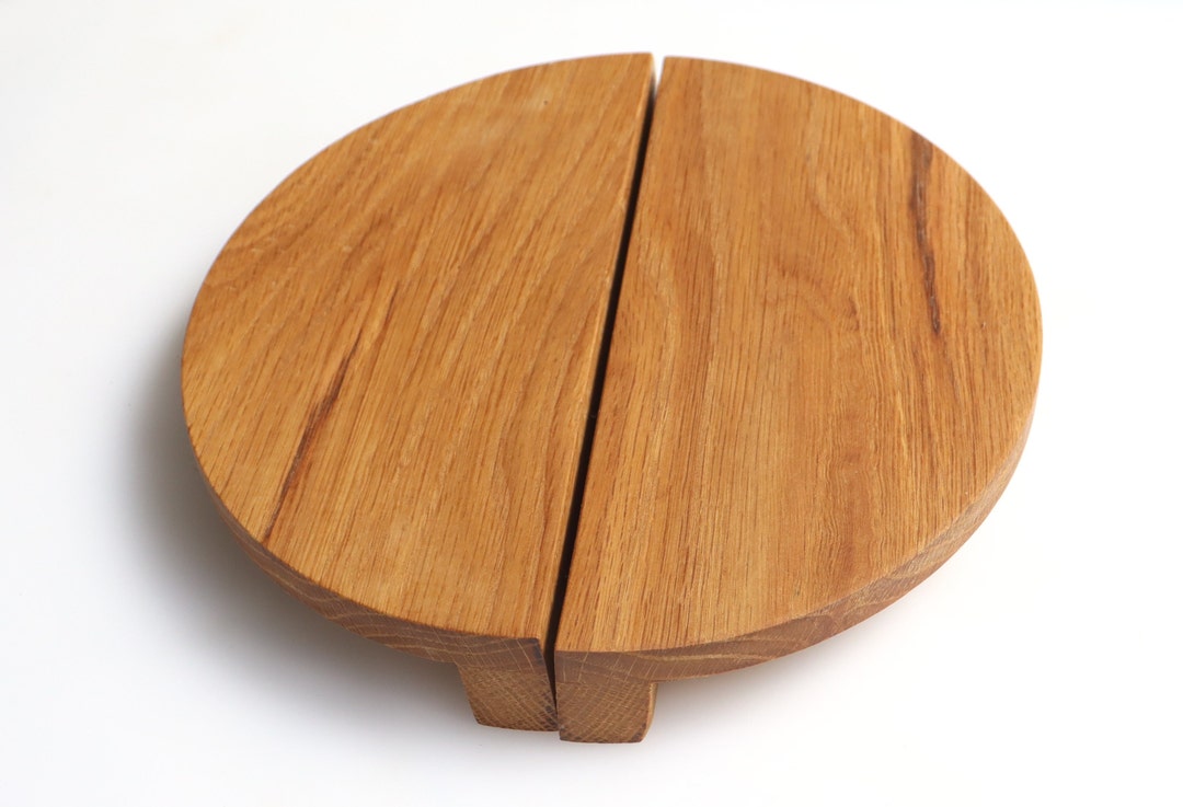 Large Oak Wardrobe Handles, Wooden Half Moon Knobs 8 Etsy