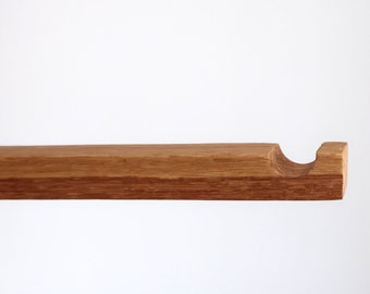 Oak Wall Hooks, Two Wood Coat Hooks 7.7", Square Wooden Wall Hangers