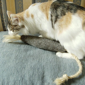 Felt catnip rat Best cat toy kicker cat nip felt cat toy image 1