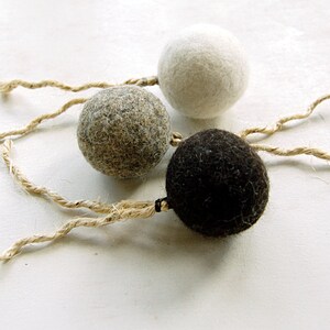Cat toy felted ball with sisal rope dark brown felted cat toy catnip ball image 4