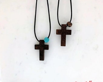 Men Wooden Cross Necklace, Men Cross Necklace, Christian jewelry for men, Wood Cross Necklace, Gifts for him