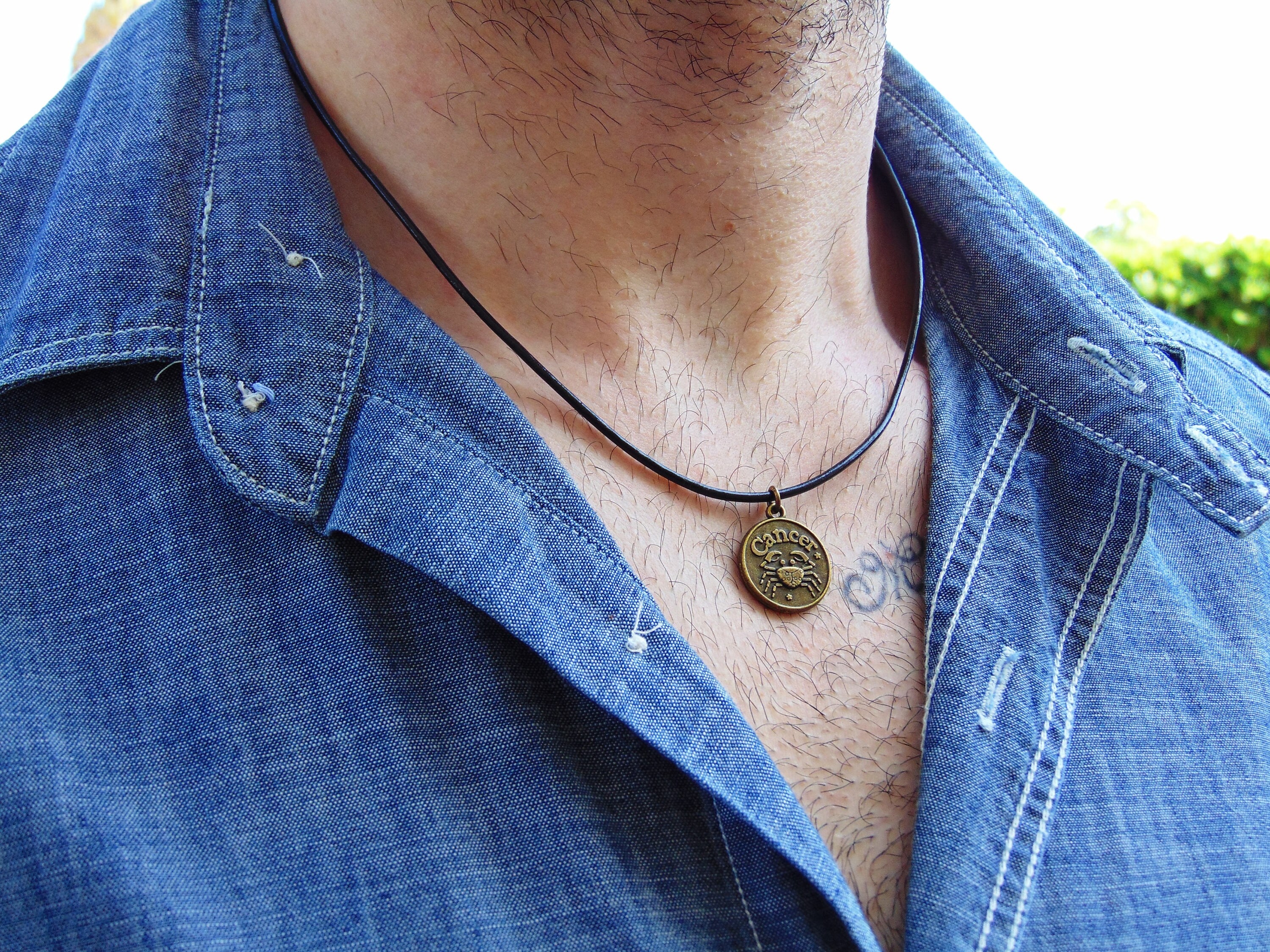 Zodiac Sign Mens Necklace Star sign Astrology Necklace Etsy