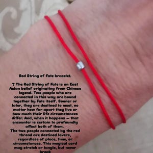 Red String of Fate-armband: Protection Kabbalah, uniseks afbeelding 4