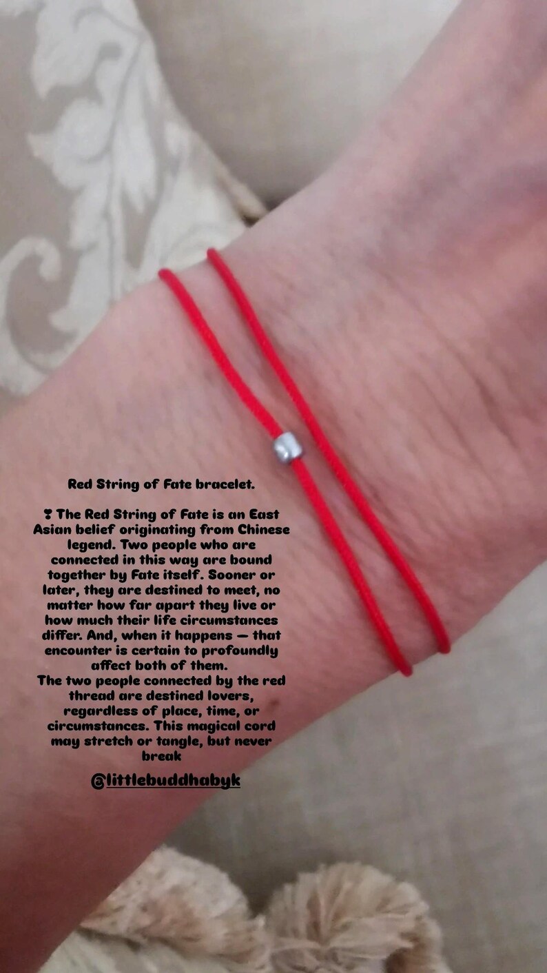 Red String of Fate-armband: Protection Kabbalah, uniseks afbeelding 4