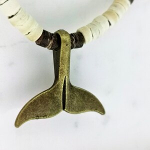 Whale Tail Necklace for Men, Gold chain necklace men, Beaded Layered Necklace, Curb chain necklace, Gifts for him image 9