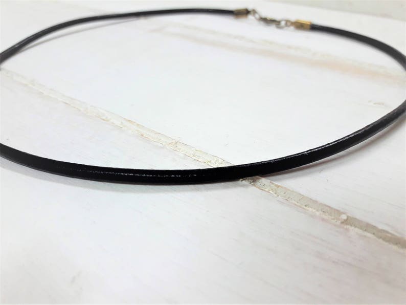 Mens Necklace*Leather choker*Choker necklace*Black leather choker*Surfer Necklace*Gift for him*Boyfriend Gift*Beach Necklace