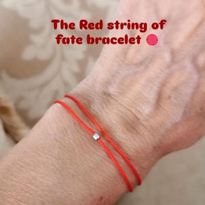 Red String of Fate-armband: Protection Kabbalah, uniseks afbeelding 3
