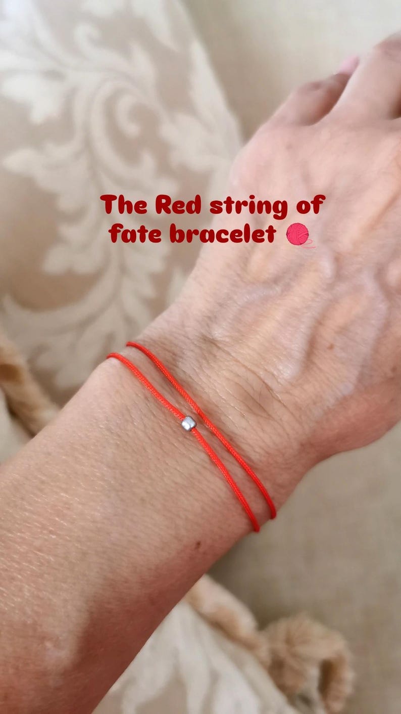 Red String of Fate-armband: Protection Kabbalah, uniseks afbeelding 3
