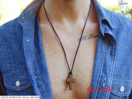 Cross Necklace for Boys - Black Natural Wood Cross Necklace for American  Men Women Girl Car Cross Hanging Accessories