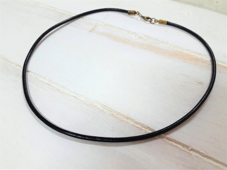 Mens Necklace*Leather choker*Choker necklace*Black leather choker*Surfer Necklace*Gift for him*Boyfriend Gift*Beach Necklace