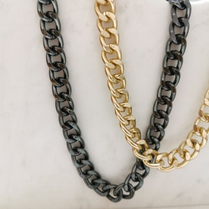 Mens long chain necklace, Simple Silver necklace, Everyday Gold Necklace Mens Gift, Mens Jewelry