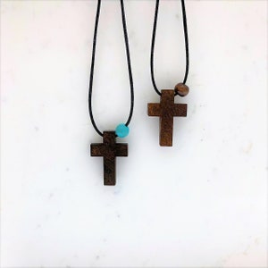 Men Wooden Cross Necklace, Men Cross Necklace, Christian jewelry for men, Wood Cross Necklace, Gifts for him