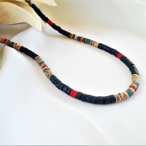 Mens Beaded necklace*African Necklace*Wooden necklace*Surfer necklace*Mens necklace*Men african jewelry*Beach Necklace*Gift for him