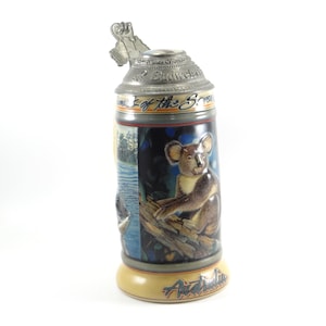 Budweiser Australia stein, Kola Bear Stein, Anheuser Bush, Animals of the Seven Continents Series