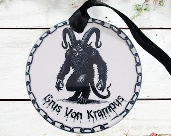 Krampus Ornament, Krampus Christmas Ornament, Krampus Ceramic Ornament