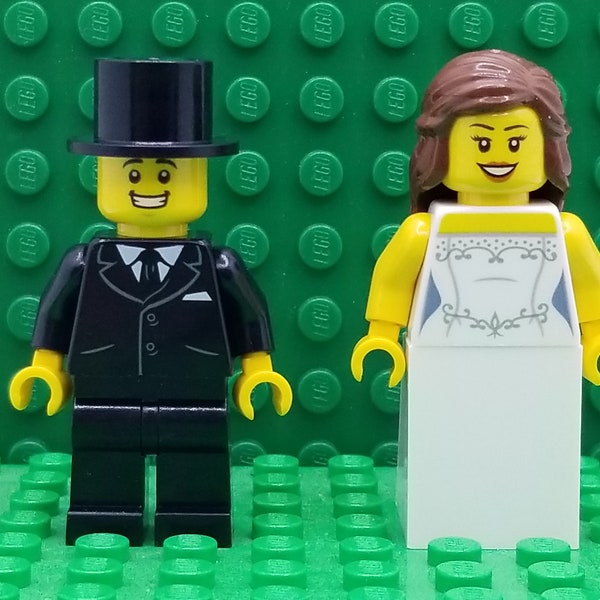 LEGO® Wedding Bride and Groom Cake Topper,  Minifigure,  Minifig, LEGO®