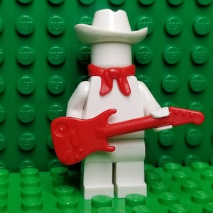LEGO® Minifigure Accessory Red Electric Guitar, Music, Instrument, Genuine LEGO®