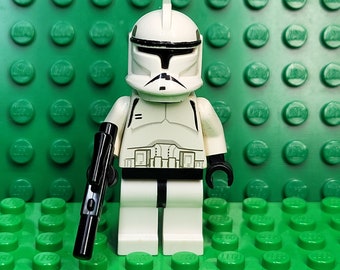 LEGO Star Wars Episode 2 Clone Trooper Phase 1 Black Head Rare LEGO Minifigure Minifig Starwars