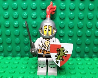 LEGO® Medieval Castle Fantasy Era Kingdoms Lion Knight With Sword and Shield, LEGO® Minifigure, LEGO® Minifig, People