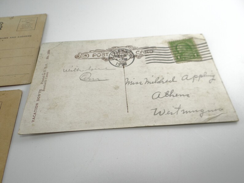 Life is worth while Vintage Moon Postcard Vintage 1930s Postcards Devotion postcard