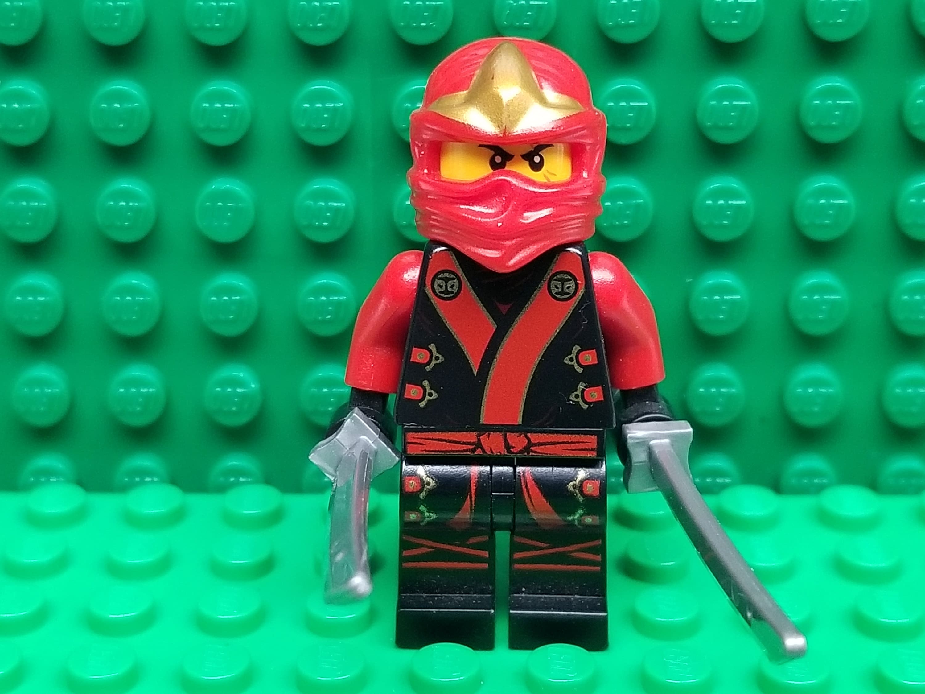 Lego Black Shoulder Armor Scabbard 2 Red Katana Ninja Warrior