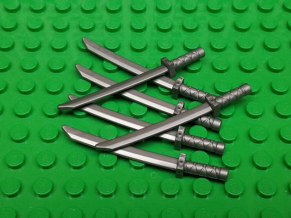 LEGO® Silver Gray Ninja Sword Weapon Pack of 6, Ninjago, Ninja, TMNT