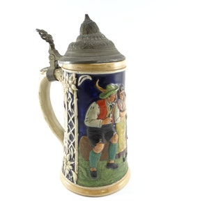 German Beer Stein, Antique Beer Stein, Small Antique Beer Stein