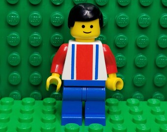 LEGO® Sports Soccer Soccer Player Red White and Blue Torso on Front, Number 18 on Back, Minifigure, Minifig