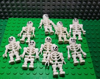 LEGO 24 pcs Lot Halloween Ghost Skeleton Zombie Minifigure Spider Skull Animal 