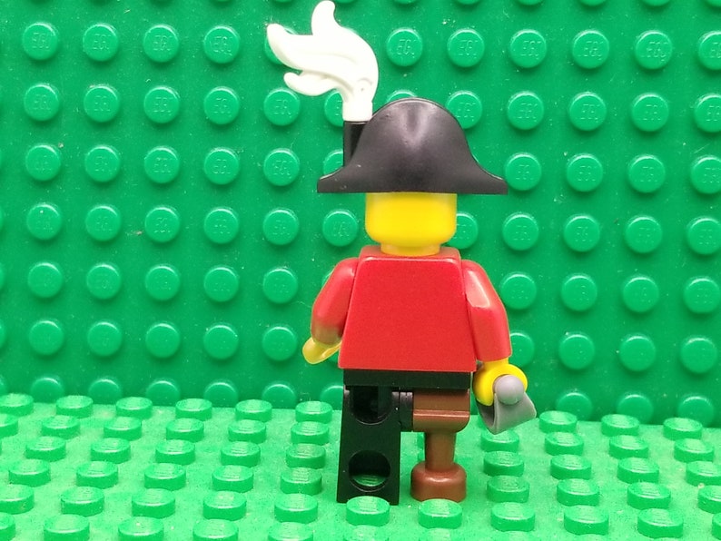 LEGO® Pirate Captain Wiith Peg Leg Gold Hook Hand and Sword Etsy