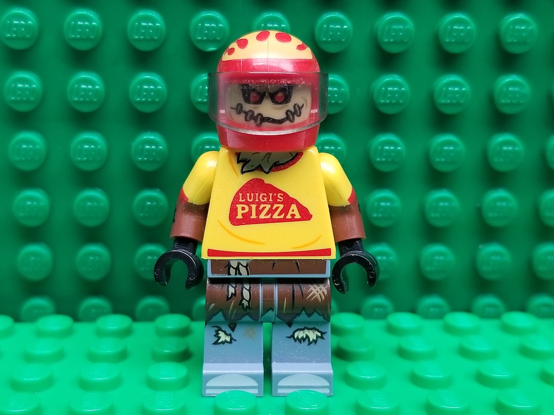 LEGO the Lego Batman Movie Scarecrow in Pizza Delivery Outfit Minifigure LEGO Minifig LEGO People Etsy