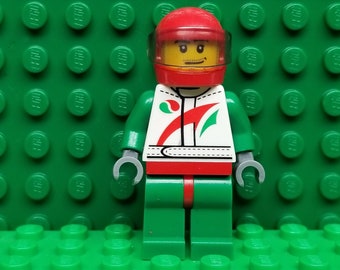 LEGO® City Town Race Minifigure Race Car Driver in Octan Uniform, LEGO® Minifig, LEGO® People