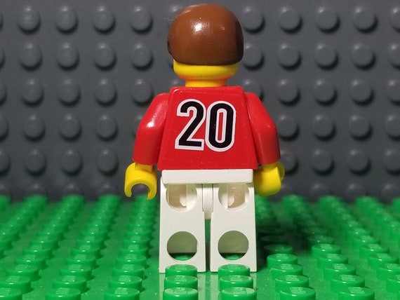 Lego Sports Soccer Player Brown Hair Lego Minifigure Lego Minifig
