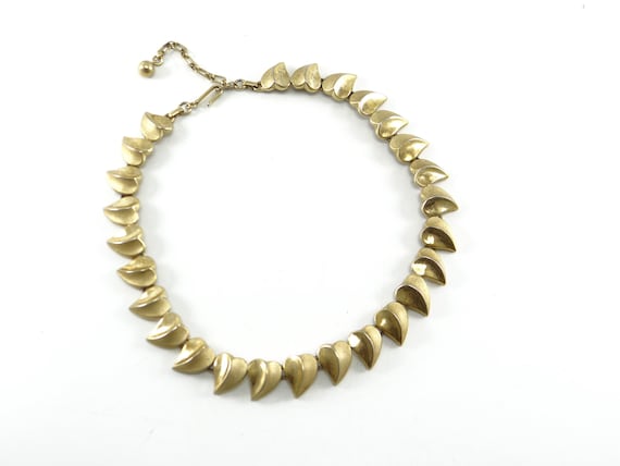 Trifari Heart Necklace, Trifari Crown Gold Neckla… - image 1