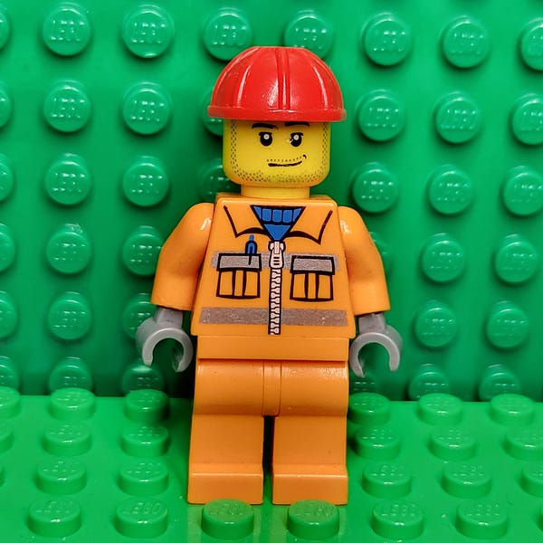 LEGO® City Construction Guy Foreman Engineer Miner, LEGO® Minifigure, LEGO® Minifig