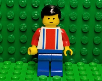 LEGO® Sports Soccer Soccer Player Red White and Blue Torso on Front, Number 18 on Back, Minifigure, Minifig