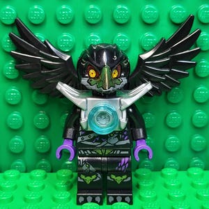 LEGO® Legends of Chima Razcal In Silver Armor With Black Wings, Minifigure, Minifig, LEGO®