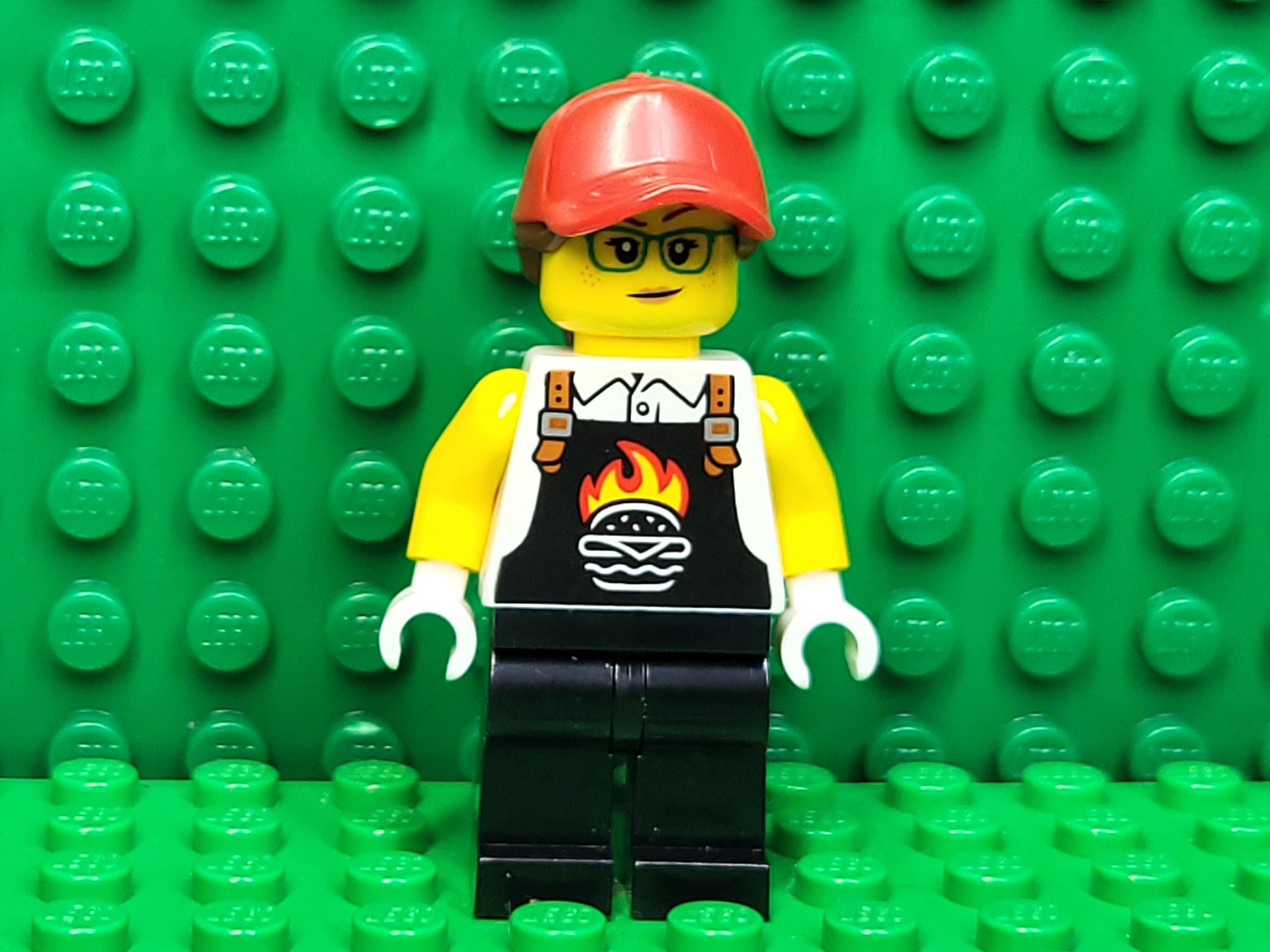 LEGO® Town City Burger Truck Vendor, Minifigure, Minifig, LEGO®